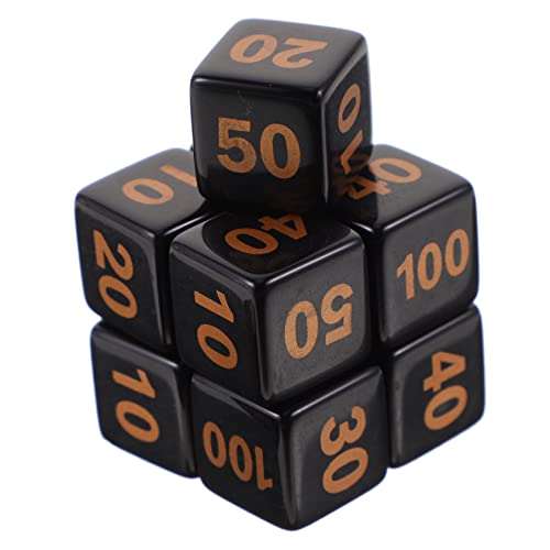Warmhm 10 Stück Blutzahl Würfel Interaktives Eltern-Kind-Spiel Spielrequisiten Unterhaltungswürfel Mathe-lehrwürfel Zahlenwürfel Standard-spielwürfel Acryl Black von Warmhm