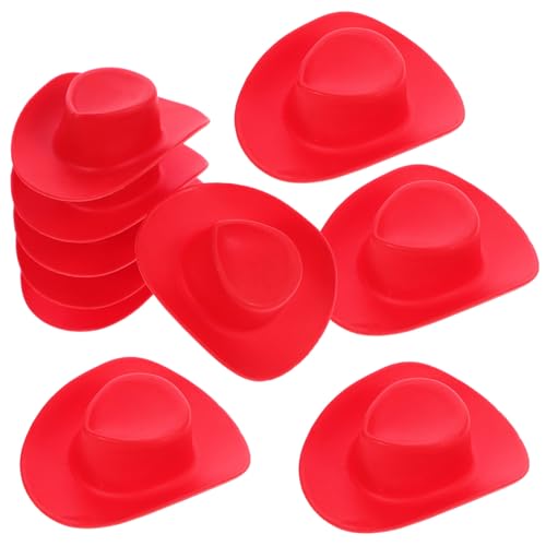 Warmhm 10 Stück Cowboyhutspielzeug Hüte Party Rand Hut für Minihauspuppe Miniaturhut Puppenhauslieferungen dekoratives Huthandwerk Kleiner Hut Mini-Miniatur-Hut rot Warmhm 10 Stück Cowboyhutspielzeug Hüte Party Rand Hut für Minihauspuppe Miniaturhut Puppenhauslieferungen dekoratives Huthandwerk Kleiner Hut Mini-Miniatur-Hut rot von Warmhm