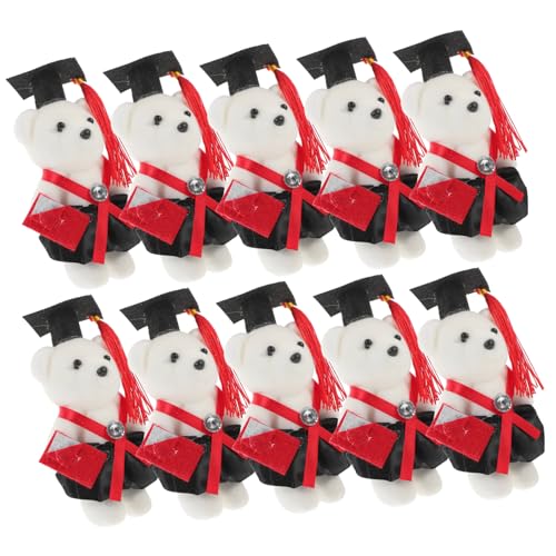 Warmhm 10 Stück Dr. Bärenstrauß Abschluss Stofftiere Abschluss Ausgestopfte Bären Plüschbär Bärenpuppen Für Blumenstrauß Blumenstrauß-dekorationszubehör Schaum von Warmhm