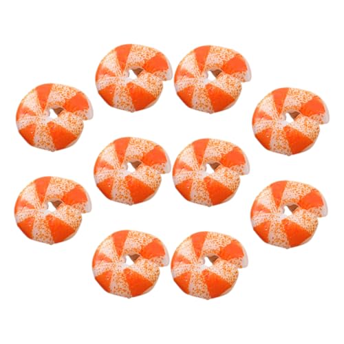 Warmhm 10 Stück Garnelenmodell Mini-hausdekoration Puppenhauszubehör Simuliertes Mini-Essen Food-Modell- Puppenhaus-lebensmittelmodelle Miniatur-meeresfrüchte Gefälschtes Essen PVC von Warmhm