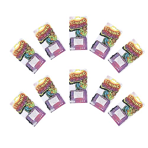 Warmhm 10 Stück Juckreizpulver Streich Trick Prop Halloween Partyzubehör Scherzzutaten Trick Juckreizpulver Packung von Warmhm