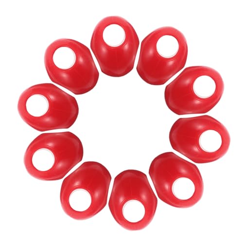 Warmhm 10 Stück Kletternetz-seilschnalle Für Traktor-Joystick Thread-Controller-Tool Ersatz-haltegriffknöpfe Haltegriffe Zubehör Für Kinderspielhaus Spielplatzgriffe Rot Plastik von Warmhm
