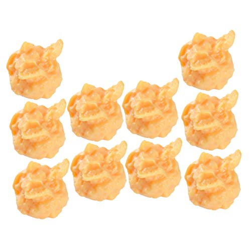 Warmhm 10 Stück Künstliches Popcorn Simulation Popcorn für DIY Deko und Fotorequisiten Realistische Miniaturen für Hausdekoration Schmuckherstellung und Party Accessoires von Warmhm