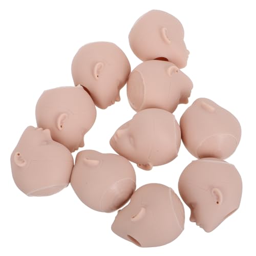 Warmhm 10 Stück Make-up-puppenkopf Schaufensterpuppenkopf Für Make-up-übungen Mini-köpfe Zum Basteln Üben Sie Das Schminken Von Puppenköpfen Üben Sie Make-up-Gesicht Puppenteile Plastik von Warmhm