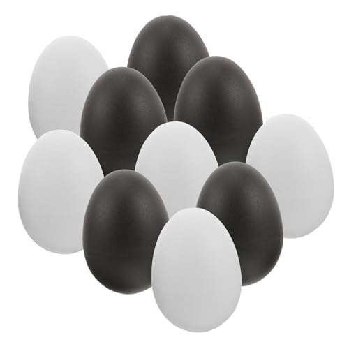 Warmhm 10 Stück Maracas Kinderschlaginstrumente Ei Musikalisches Percussion-Instrument-Ei- Musikinstrumente Für Erwachsene Musikalisches Ei Kinderspielzeug Eierbecher Plastik von Warmhm