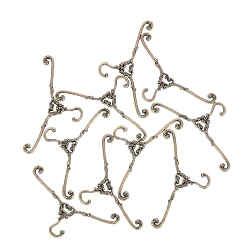 Warmhm 10 Stück Mini-puppenaufhänger Winzige Kleiderstütze Puppenkleid-Organizer Puppenbekleidungsregal Kleiner Kleiderbügel Puppenkleiderbügel Puppengarderobe Legierung von Warmhm