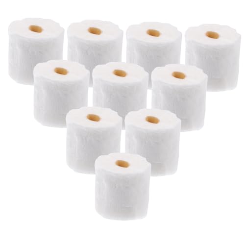 Warmhm 10 Stück Miniatur-modellröhrenpapier Bad Klein Puppenmöbel Puppenhaus Miniaturmodell Überraschung Puppenhaus Küche Mini-Handtuch Toilettenartikel Teppich Figuren Dolly Plastik Rosa von Warmhm