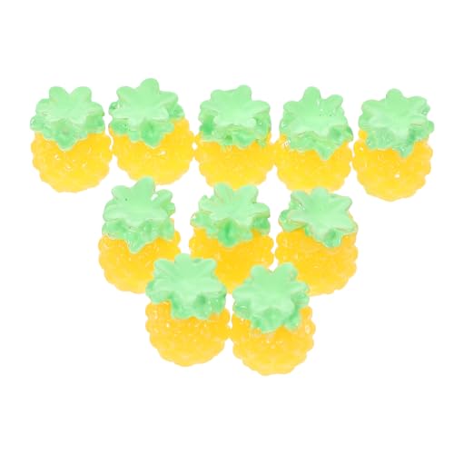 Warmhm 10 Stück Minifrüchte für kinderspielzeug hühner детские игрушки Puppe vorgeben dekorative Fruchtverzierung Heimdekoration Abs Yellow von Warmhm