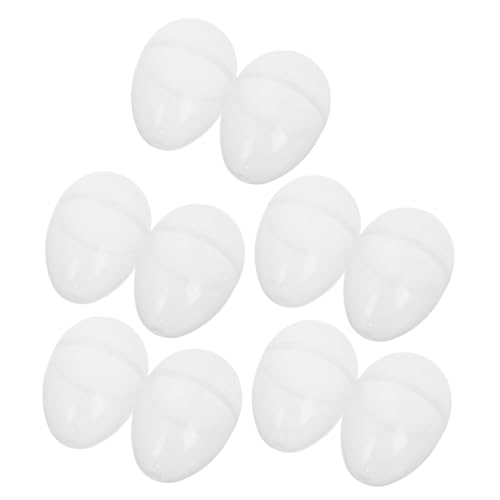 Warmhm 10 Stück Ostereier Deko Nein Osterkugel-ornamente Halloween-eier Aus Kunststoff Befüllbar Osterbonbonboxen Klares Osterei Transparent Plastik von Warmhm
