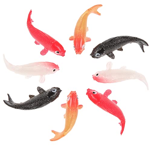 Warmhm 10 Stück Puppenhaus-Modell Lebensecht Aquarium Babybadspielzeug Szene Miniaturen Wirklich Roboter Mikro Babyspielzeug Fälschung Modellfisch Coy Fish Mini- Plastik von Warmhm