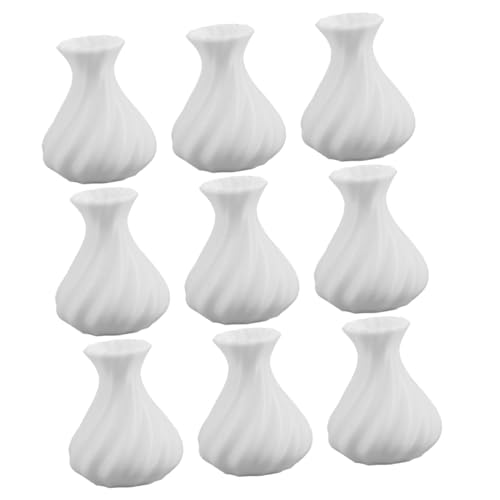 Warmhm 10 Stück Puppenhausvase Dekoration Mikro Puppenhaus-Miniatur dekorativ Puppenvase kleine vasen deko vasen Puppenhaus Accessoires Puppenhausdekor kleine Blumenvase Büro Plastik Weiß Warmhm 10 Stück Puppenhausvase Dekoration Mikro Puppenhaus-Miniatur dekorativ Puppenvase kleine vasen deko vasen Puppenhaus Accessoires Puppenhausdekor kleine Blumenvase Büro Plastik Weiß von Warmhm