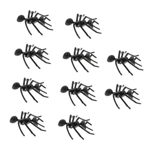 Warmhm 10 Stück Gefälschte Schwarze Ameisen Kleiner Kunststoff Spielzeug Ameisen für Aprilscherz und Halloween Deko von Warmhm