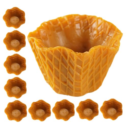 Warmhm 10 Stück Teiliges Mini Eiscreme Waffeln Künstliche Waffeln für DIY Kunsthandwerk Dekorative Fotorequisiten und Charmante Eiscreme Accessoires für Kreative Projekte Warmhm 10 Stück Teiliges Mini Eiscreme Waffeln Künstliche Waffeln für DIY Kunsthandwerk Dekorative Fotorequisiten und Charmante Eiscreme Accessoires für Kreative Projekte von Warmhm