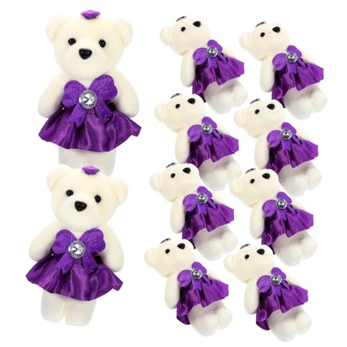 Warmhm 10 Stück Teiliges Plüschbären für Hochzeitsdekoration Kuscheltier für Blumensträuße Süße Geschenkidee für Valentinstag und Besondere Anlässe Kompakte für Vielseitige Deko von Warmhm