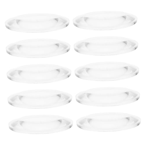 Warmhm 10 Stück Teiliges Transparentes Doppelkonvex Acryl optiklinsen Klare Vergrößerung für Physikunterricht Vielseitig Einsetzbar als Optische Lehrlinsen und Experimentgeräte von Warmhm