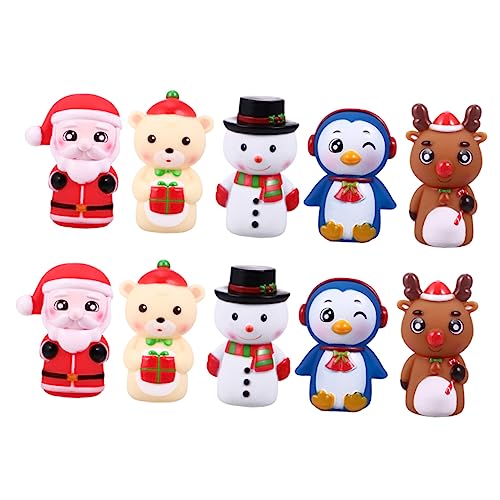 Warmhm 10 Stück Teiliges Weihnachts Handpuppen aus Cartoon Fingerpuppen für Interaktive Spielzeuge für Geburtstagsfeiern Weihnachten Klassenzimmerbelohnungen und Mehr von Warmhm