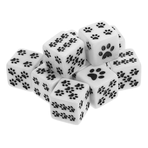 Warmhm 10 Stück Tragbare Schalter Spiel Größe Würfelspiele Sechsseitiger Würfelzähler Groß Spiel-Requisiten Von Würfeln Unterhaltungswürfel Partywürfel Harz Weiß von Warmhm