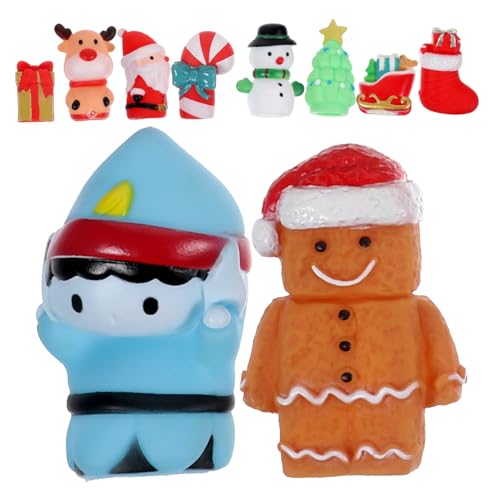 Warmhm 10 Stück Weihnachts Fingerpuppen Santa Claus Schneemann und Weihnachtsbaum Fingerfiguren für Interaktives und Geschichtenerzählen mit Kindern von Warmhm