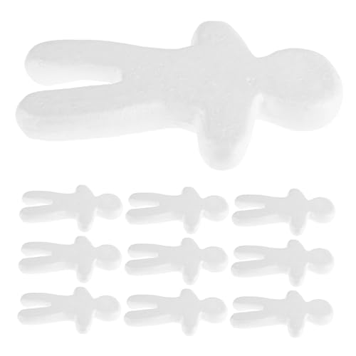 Warmhm 10 Stück Weißer Embryo-Puppenschaum Graffiti-Material Basteln Simulationsschaumpuppe Dekoration Schaumstoffe herstellen Kreative DIY-Puppenschäume Graffiti-Handwerk Werkzeug malen von Warmhm