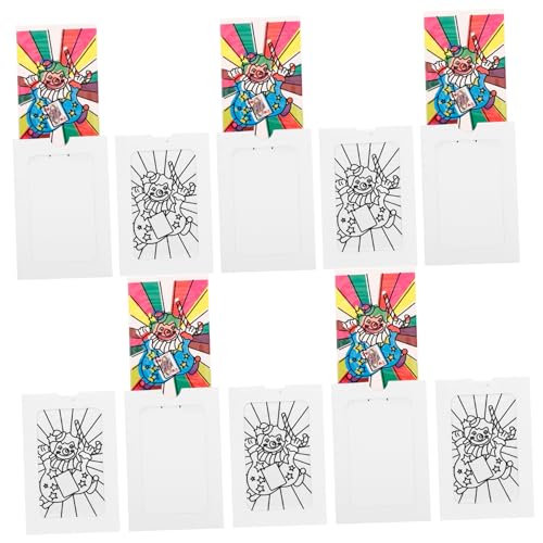 Warmhm 10 Stück Zauberkarte Party Bausatz Farbwechselnde Spielkarten Halloween Halloween- Halloween Prank Wasser Malbuch Marmor-Malset Mini-Poster Plastik von Warmhm
