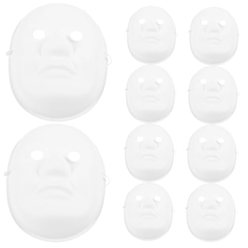 Warmhm 10 Teiliges Weißen DIY Gesichtsmasken Ausmalbare Papiermasken für Cosplay Halloween und Kreative Bastelprojekte Warmhm 10 Teiliges Weißen DIY Gesichtsmasken Ausmalbare Papiermasken für Cosplay Halloween und Kreative Bastelprojekte von Warmhm