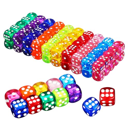 Warmhm 100 Stück Acrylwürfel Teiliges mit Farben Spielwürfel für Brettspiele Unterricht und Partys Langlebiges Design Aufbewahrungsbox für Familienspiele Warmhm 100 Stück Acrylwürfel Teiliges mit Farben Spielwürfel für Brettspiele Unterricht und Partys Langlebiges Design Aufbewahrungsbox für Familienspiele von Warmhm