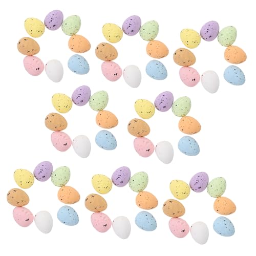 Warmhm 100 Stück Ei Dekoration Pastell Schaum Dekorationen Simulation dekoriert Dekoration Weihnachten weihnachtsdeko beleuchtet innen Easter Present kleines Eierdekor Buntes Mini-Ei-Modell von Warmhm