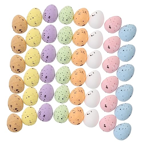 Warmhm 100 Stück Ei Dekoration Simulation Überraschung Party Buntes Mini-Ei-Modell Dekorativ Gesprenkelte Eier Klein Eierfarbe Passende Eier Für Ornamente Mit Künstlich Schön Taube Schaum von Warmhm