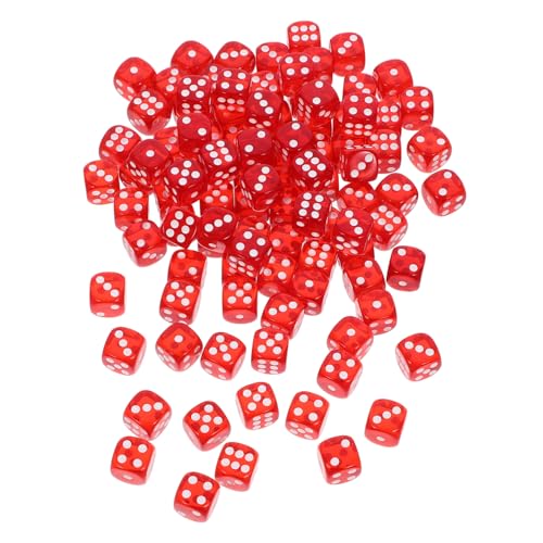 Warmhm 100 Stück Farbenfrohe Kristallfarbe Würfel Partyspielwürfel Partywürfel Bunte Würfel Spielzeugwürfel Spieleprop Unterhaltungswürfel mehrseitige Würfel Acryl rot Warmhm 100 Stück Farbenfrohe Kristallfarbe Würfel Partyspielwürfel Partywürfel Bunte Würfel Spielzeugwürfel Spieleprop Unterhaltungswürfel mehrseitige Würfel Acryl rot von Warmhm
