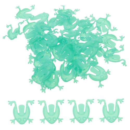 Warmhm 100 Stück Hüpfendes Froschspielzeug Froschspiele Gummifrosch Mini-Frösche hüpfende Frösche Pressspielzeug Springendes Frosch-Spiel Plastik Green von Warmhm