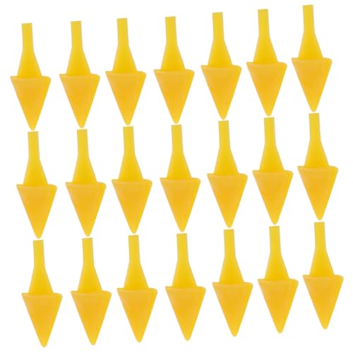 Warmhm 100 Stück Kleines gelbes Hühnermaul Puppenschnabel Bastelmund Mini-Hühnerschnabel Entenkükenschnabel Plüsch-Hühnerschnabel Entenschnabel aus Plastik Eulenschnabel Yellow von Warmhm