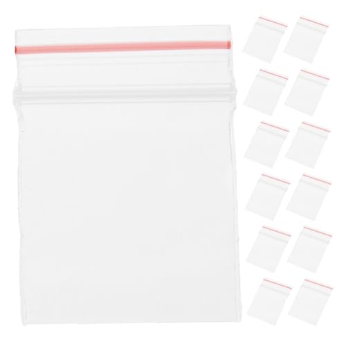 Warmhm 100 Stück Mini-Aufbewahrungstasche Mini-schmuckverpackungsbeutel Durchsichtige Kleine Reißverschlusstaschen Kleiner Beutel Tragetasche Kleine Taschen Transparent Pp von Warmhm