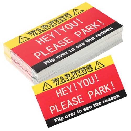 Warmhm 100 Stück Parkverstoßkarte Humorvolle Notizen Zu Parkverstößen Schlechte Parkkarten Lustig Schlechte Parkhinweiskarten Warnaufkleber Lernen Sie, Karten Zu Parken Parkzubehör Papier von Warmhm