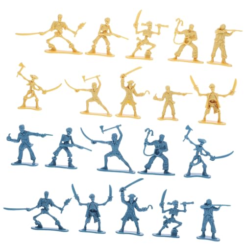 Warmhm 100 Stück Piraten Soldaten Modelle Figuren für Szenen Tischdeko und Kreative Gestaltung Piratenthema für Geburtstage und Feiertage von Warmhm