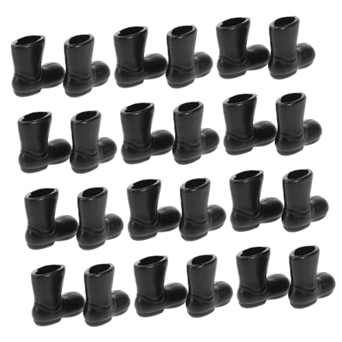 Warmhm 100 Stück Santa Boots Weihnachtsmann Schuhe Miniatur für DIY Bastelprojekte und Feiertagsdekoration Schwarze Weihnachtsminiaturen für Puppenhaus und Tischdeko Warmhm 100 Stück Santa Boots Weihnachtsmann Schuhe Miniatur für DIY Bastelprojekte und Feiertagsdekoration Schwarze Weihnachtsminiaturen für Puppenhaus und Tischdeko von Warmhm