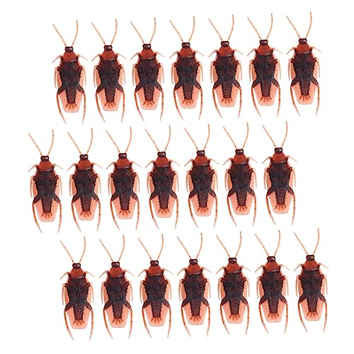 Warmhm 100 Stück Simulation Kakerlaken Ausgestopfte Jungen Streich Party Lustige Künstliche Gefälschte Kakerlaken Halloween LED Massenspielzeug Gruselige Gefälschte Gefälschtes von Warmhm