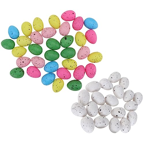 Warmhm 100 Stück Simulations Vogel Eier kunststoffeier Easter Eggs Easter Egg Decoration Nachahmung Dekoration spielzeuge Ostersimulationsvogeleier ostersimulationsei für Party Plastik von Warmhm