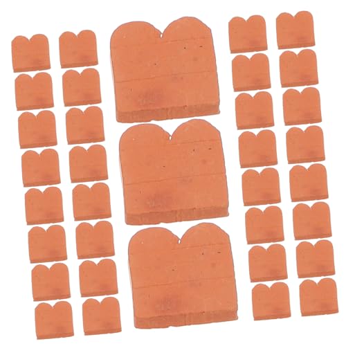 Warmhm 100 Stück Simulierte Kleine Steine Miniatur Ziegel Wand Blumentopf Gebäude Mini-Artikel, Die Tatsächlich Funktionieren Mini-Steine Mini-gartenmauerstein Mini-Fake-Steine Boden von Warmhm