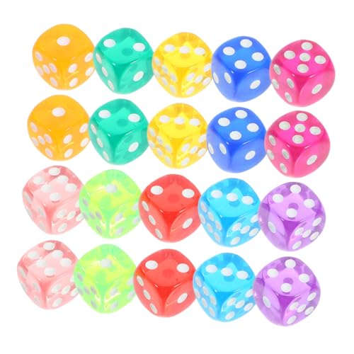 Warmhm 100 Stück Spieleprop Weiß Tisch mehrseitig Jumbo groß einseitig Würfelspiel Spiel Würfel Würfeln Partygeschenk Würfel-Layouts Partywürfel Spielrequisiten Acryl von Warmhm