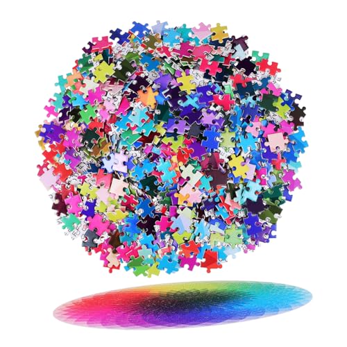 Warmhm 1000 Stück Rainbow Puzzle für Erwachsene Teile Puzzle aus Herausforderndes und Unterhaltsames für Stundenlangen Spielspaß und Einzigartige Regenbogen von Warmhm