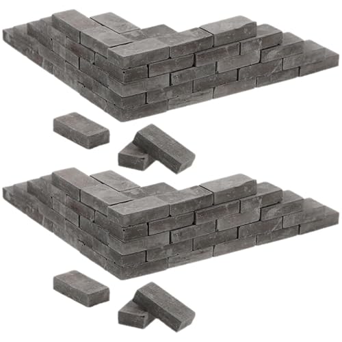 Warmhm 100Stücke Maßstab Realistische Mini Ziegelmodelle Für DIY Landschaftsbau Und Bastelprojekte von Warmhm
