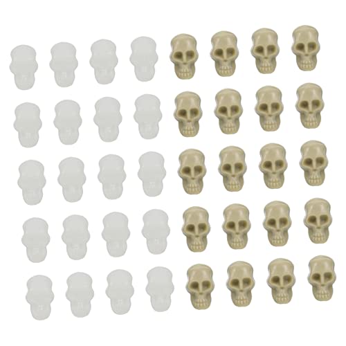 Warmhm 100Stücke Schädel Deko Halloween Schädelverzierungen für Unheimliche Partys Gruselige Dekorationen Hochglanzmaterial für Halloween Events von Warmhm