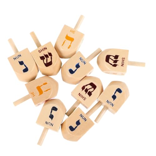 Warmhm 10Er Set Kreiselspielzeug aus Holz Dekorativ Dreidel Bausätze Stapler Spitze Noel Tür jr holzspielzeug Hanukkah Party Dekoration Chanukka-Partyzubehör Chanukka-Deokrationen Warmhm 10Er Set Kreiselspielzeug aus Holz Dekorativ Dreidel Bausätze Stapler Spitze Noel Tür jr holzspielzeug Hanukkah Party Dekoration Chanukka-Partyzubehör Chanukka-Deokrationen von Warmhm