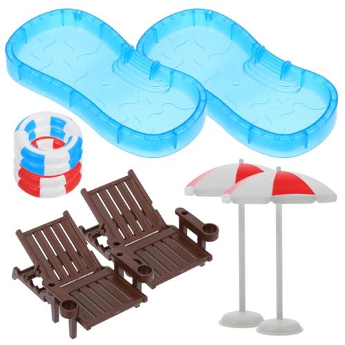 Warmhm 10Pcs Miniatur-Pooldekorationen Miniatur Schwimmbad Strand Miniaturpuppenhaus Dekoration Mini Schwimmbad Mini Schwimmring Strand Stuhl Regenschirm Für DIY Fairy Garden Dollhouse Decor Dollhouse Warmhm 10Pcs Miniatur-Pooldekorationen Miniatur Schwimmbad Strand Miniaturpuppenhaus Dekoration Mini Schwimmbad Mini Schwimmring Strand Stuhl Regenschirm Für DIY Fairy Garden Dollhouse Decor Dollhouse von Warmhm