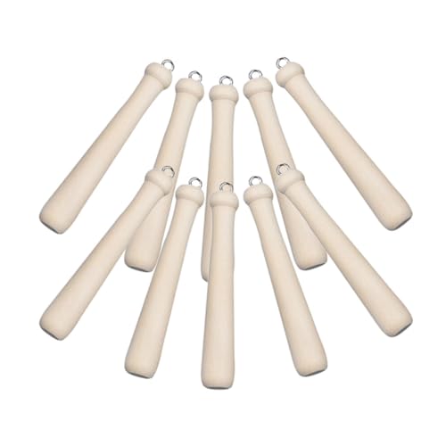Warmhm Mini-baseballschläger-schlüsselanhänger Aus Holz 10 Stück Baseball-dekorationen Für Bastelprojekte von Warmhm
