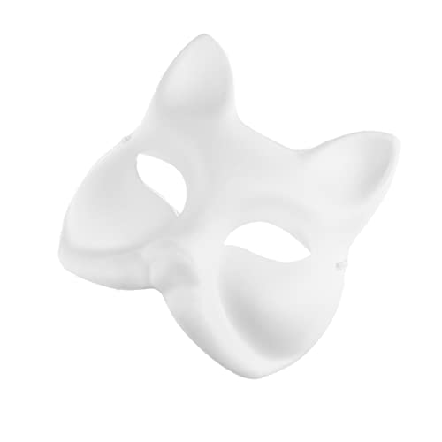 Warmhm 10St Partymaske halloween masken halloweenmaske leere maske selber machen Kind Cosplay-Accessoire handbemalte Maske Abschlussball Zellstoff Zubehör Männer und Frauen Weiß von Warmhm