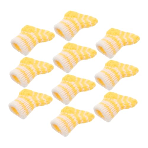 Warmhm 10 Stücke Miniatur Puppenhaus Socken Entzückende Gestrickte Socken Für Puppen Für Puppenhaus von Warmhm