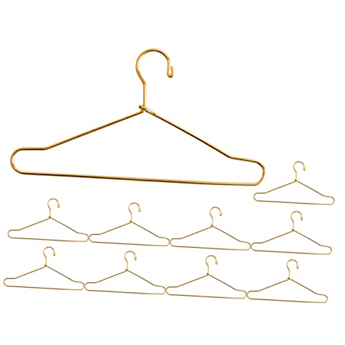 Warmhm 10Stücke Metallkleiderbügel Für Puppen Und Haustiere Teiliges Für Puppenkleidung Und Kleine Accessoires Goldfarben Langlebig Und Funktional von Warmhm