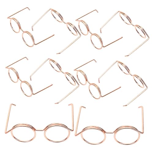 Warmhm 10Stücke Mini Puppenbrillen aus Metall Goldene Brillen ohne Gläser Puppenzubehör für Heimwerkerbedarf zum Basteln und Dekorieren von Puppenoutfits Warmhm 10Stücke Mini Puppenbrillen aus Metall Goldene Brillen ohne Gläser Puppenzubehör für Heimwerkerbedarf zum Basteln und Dekorieren von Puppenoutfits von Warmhm
