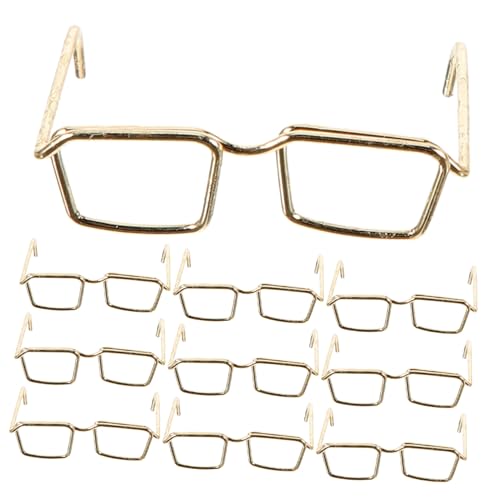 Warmhm 10Stücke Puppenbrillen Rahmen Ohne Objektiv Goldene Metallbrille Für Puppen Puppenbekleidungs Requisiten Und Accessoires Für Puppen Warmhm 10Stücke Puppenbrillen Rahmen Ohne Objektiv Goldene Metallbrille Für Puppen Puppenbekleidungs Requisiten Und Accessoires Für Puppen von Warmhm